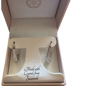 Guiliana Swarovski Crystal Hoop Earrings, One Size Silver